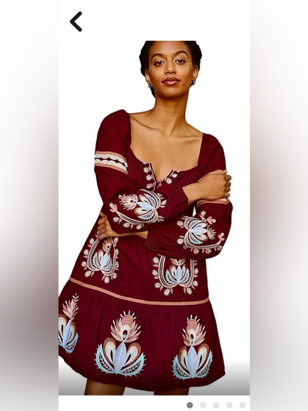 Anthropologie Let Me Be
Embroidered Raspberry Dress
Women's Size M